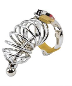 Impound Corkscrew Male Chastity Device with Penis Plug