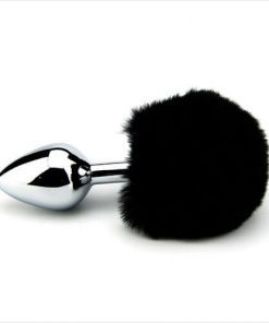 Furry Fantasy Black Bunny Tail Butt Plug