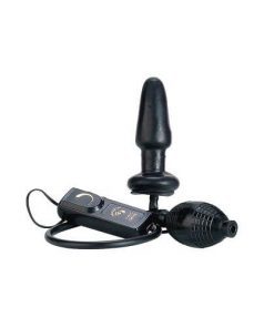 Inflatable Vibrating Butt Plug Black