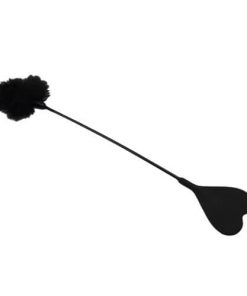 Bound to Please Silicone Heart Shaped Crop with Feather Tickler