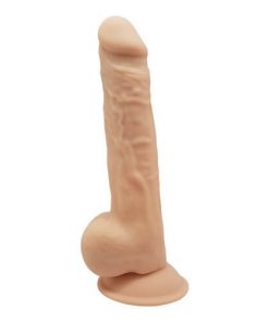 9.5 inch Realistic Silicone Dual Density Dildo with Suction Cup with Balls