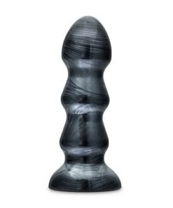 Jet Black Jack Large Ribbed Butt Plug 7 inches