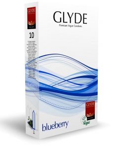 Glyde Ultra Blueberry Flavour Vegan Condoms 10 Pack