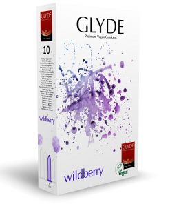 Glyde Ultra Wildberry Flavour Vegan Condoms 10 Pack