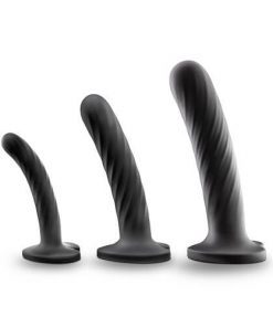 Twist Silicone Dildo with Suction Cup Set of Three