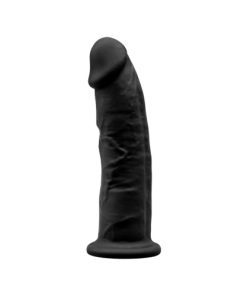 6 inch Realistic Silicone Dual Density Dildo with Suction Cup Black