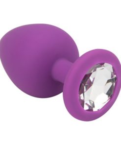 Loving Joy Jewelled Silicone Butt Plug Purple -Large