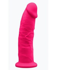 9 inch Realistic Silicone Dual Density Dildo with Suction Cup Pink