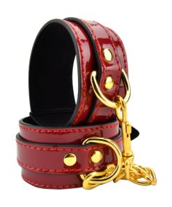 Bound to Please Red Wrist Cuffs