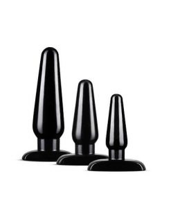 Anal Adventures Basic Plug Kit Black