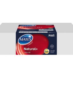 Mates Natural+ Condoms 144 Clinic Pack