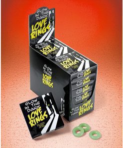 Glow in the Dark Love Rings - 3 Pack
