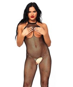 Leg Avenue Fishnet Halter Bodystocking