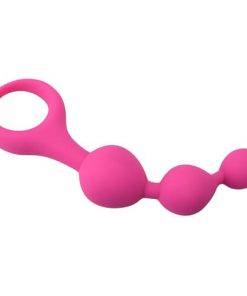 Loving Joy Triple Ripple Anal Beads-Pink