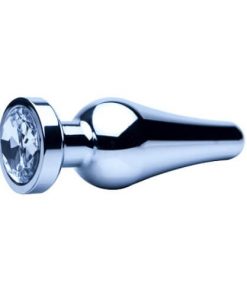 Precious Metals Smooth Silver Butt Plug-Small