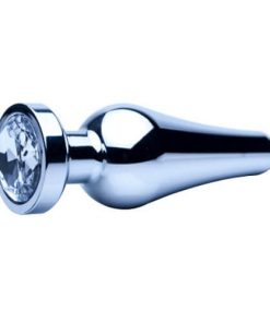 Precious Metals Smooth Silver Butt Plug-Medium