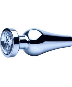 Precious Metals Smooth Silver Butt Plug-Large
