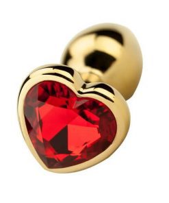 Precious Metals Heart Shaped Butt Plug-Gold