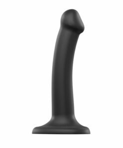 Strap-on-Me Semi-Realistic Dual Density Bendable Dildo Black Small