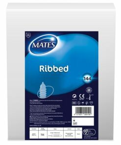 Mates Ribbed Condom BX144 Clinic Pack